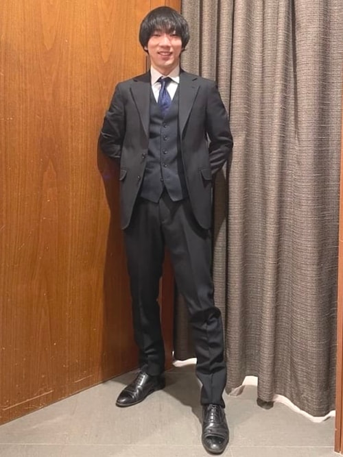 セール】ウールモヘア ソリッド 3ボタンスーツ（S～XL）（スーツ