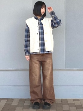 BEAMS HEART MENさん（レディース・160cm）の冬コーディネート