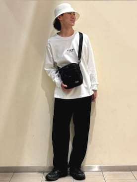 「アイテム（ショルダーバッグ）」を使った、BEAMS HEART MENさん（メンズ・175cm）の夏コーディネート