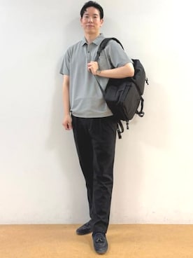 「アイテム（ビジネスバッグ）」を使った、BEAMS HEART MENさん（メンズ・176cm）の夏コーディネート
