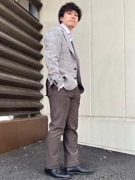「アイテム（テーラードジャケット、その他）」を使った、BEAMS HEART MENさん（メンズ・163cm）の冬コーディネート