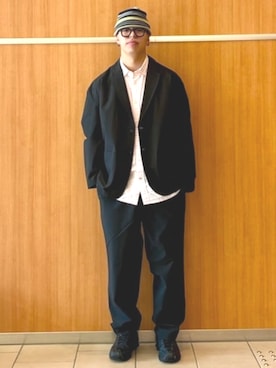 「アイテム（セットアップ）」を使った、BEAMS HEART MENさん（メンズ・180cm）の秋コーディネート