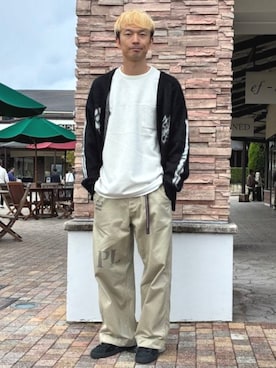 「アイテム（カーディガン/ボレロ）」を使った、BEAMS HEART MENさん（メンズ・178cm）の冬コーディネート