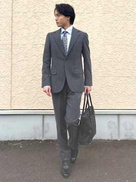 「アイテム（スーツセット）」を使った、BEAMS HEART MENさん（メンズ・173cm）の秋コーディネート