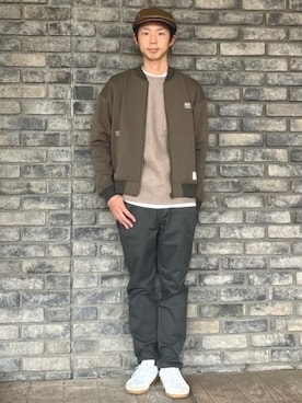 「アイテム（MA-1）」を使った、BEAMS HEART MENさん（メンズ・170cm）の秋コーディネート