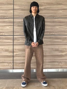 「アイテム（ニットキャップ/ビーニー）」を使った、BEAMS HEART MENさん（メンズ・173cm）の秋コーディネート