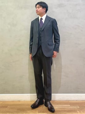「アイテム（スーツセット）」を使った、BEAMS HEART MENさん（メンズ・178cm）の夏コーディネート