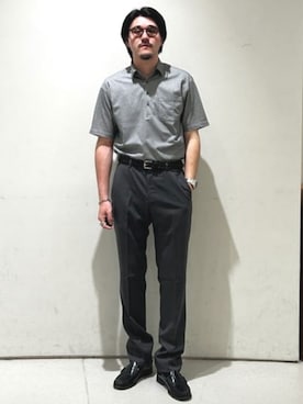 「アイテム（ポロシャツ）」を使った、BEAMS HEART MENさん（メンズ・182cm）の夏コーディネート