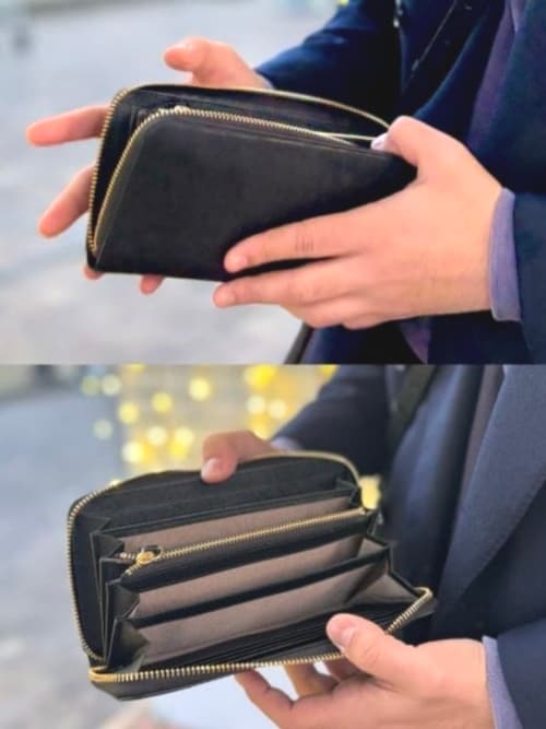 ユニセックス】サフィアーノレザー ロングウォレット（財布