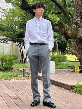 「アイテム（チノパンツ）」を使った、BEAMS HEART MENさん（メンズ・170cm）の秋コーディネート