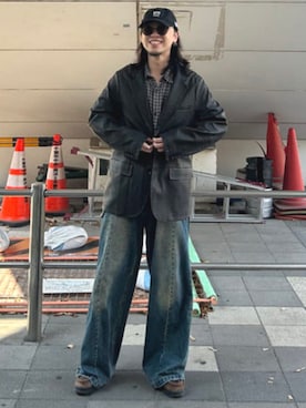 「アイテム（テーラードジャケット）」を使った、BEAMS HEART MENさん（メンズ・169cm）の夏コーディネート