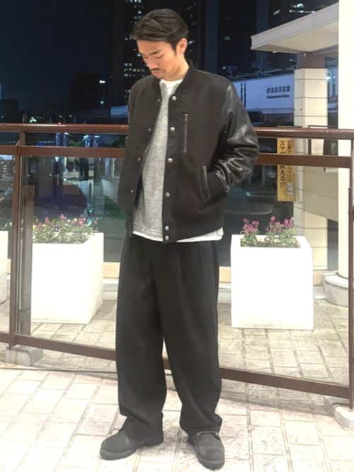 完売間近】胸ジップ スタジアム ブルゾン/Zip-Pocket Varsity Blouson