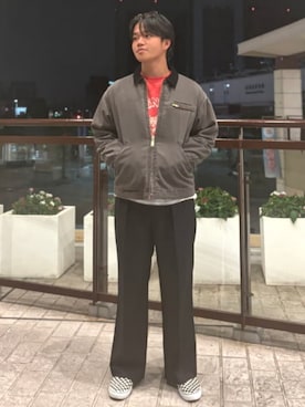 「アイテム（ブルゾン）」を使った、BEAMS HEART MENさん（メンズ・178cm）の秋コーディネート