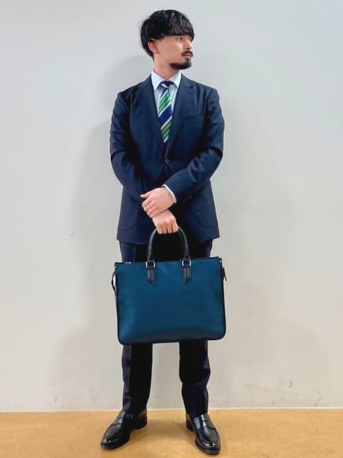 ナイロン × レザー ブリーフバッグ【ノートPC収納】（ビジネスバッグ