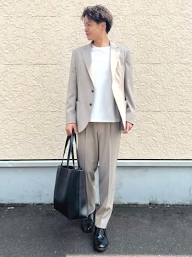 「アイテム（テーラードジャケット）」を使った、BEAMS HEART MENさん（メンズ・173cm）の夏コーディネート