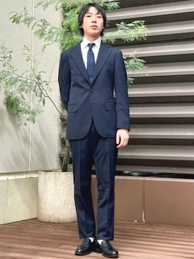 「アイテム（スーツセット）」を使った、BEAMS HEART MENさん（メンズ・170cm）の冬コーディネート