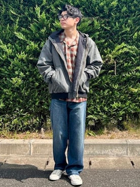 「アイテム（ブルゾン）」を使った、BEAMS HEART MENさん（メンズ・174cm）の秋コーディネート