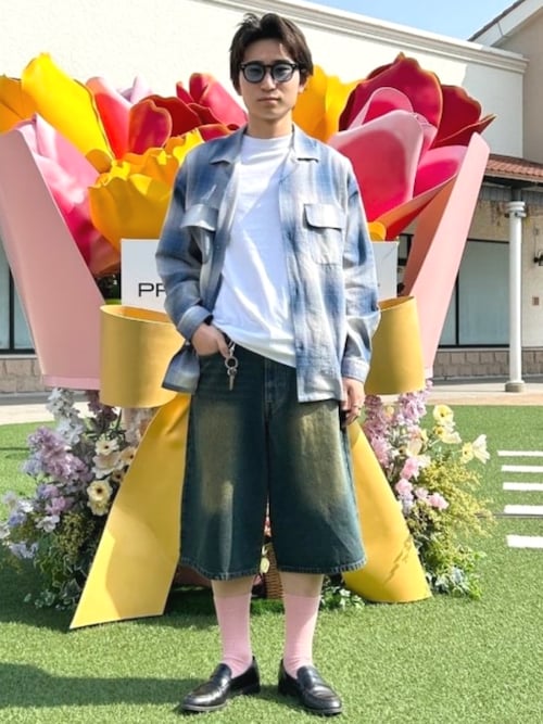 ユニセックス】ハート スター バックプリント Tシャツ（Tシャツ