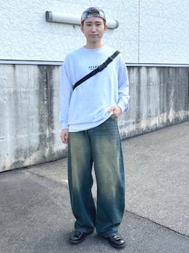 「アイテム（スウェット）」を使った、BEAMS HEART MENさん（メンズ・171cm）の夏コーディネート