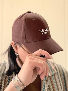 「アイテム（キャップ）」を使った、BEAMS HEART MENさん（メンズ・180cm）の夏コーディネート