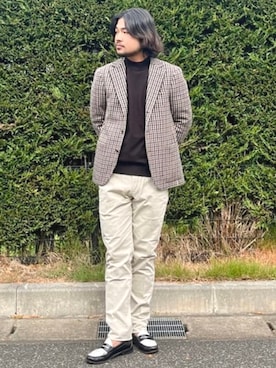 「アイテム（テーラードジャケット）」を使った、BEAMS HEART MENさん（メンズ・180cm）の秋コーディネート