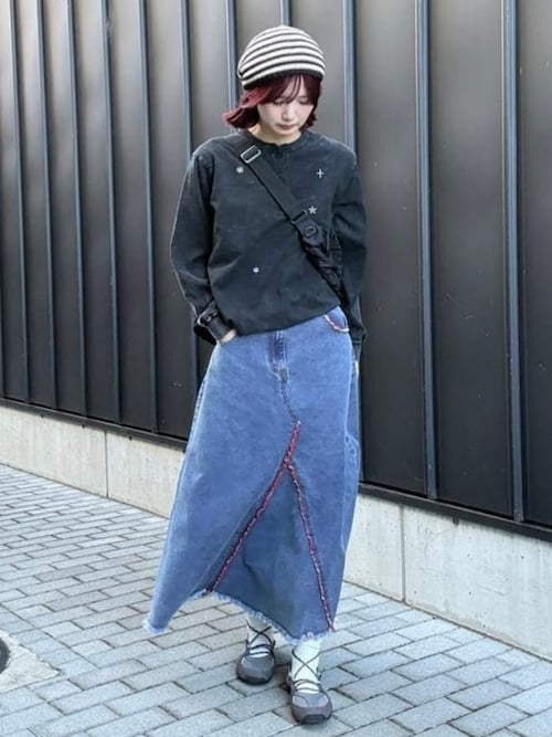 カラーダメージ デニム スカート（スカート）｜BEAMS HEART（ビームス