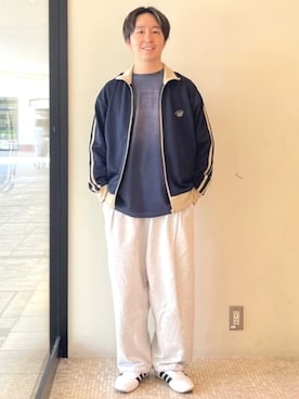 「アイテム（ジャージ）」を使った、BEAMS HEART MENさん（メンズ・162cm）の秋コーディネート