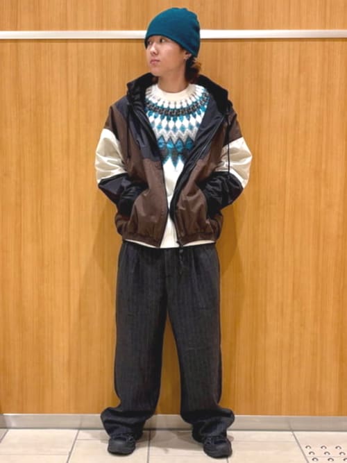 【新品】BEAMS+ 2タック ワイド テーパード ウール スラックスパンツ L ウールMIXタックワイドテーパードパンツ（スラックス）｜FRAMeWORK