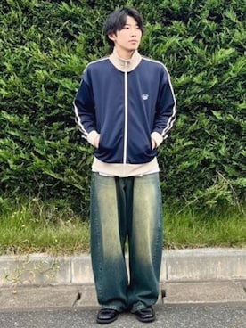 「アイテム（ジャージ）」を使った、BEAMS HEART MENさん（メンズ・163cm）の秋コーディネート