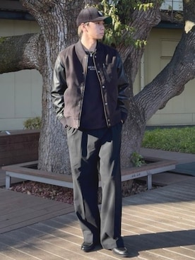 「アイテム（ブルゾン、その他）」を使った、BEAMS HEART MENさん（メンズ・178cm）の冬コーディネート