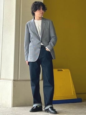 「BEAMS HEART（ビームスハート）のアイテム（テーラードジャケット）」を使った、BEAMS HEART MENさん（メンズ・170cm）の春コーディネート