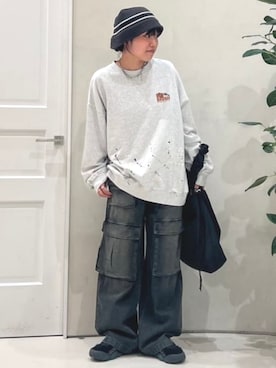 「アイテム（キャップ）」を使った、BEAMS HEART MENさん（レディース・161cm）の秋コーディネート