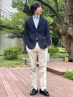 「アイテム（テーラードジャケット）」を使った、BEAMS HEART MENさん（メンズ・170cm）の秋コーディネート
