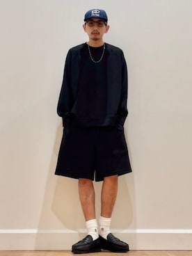 「mgh（エムジーエイチ）のアイテム」を使った、BEAMS HEART MENさん（メンズ・166cm）の夏コーディネート