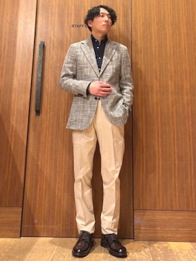 「BEAMS HEART（ビームスハート）のアイテム（テーラードジャケット）」を使った、BEAMS HEART MENさん（メンズ・166cm）の春コーディネート