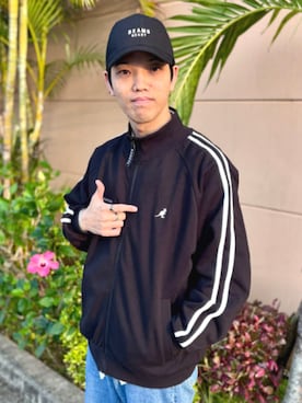 「アイテム（ジャージ）」を使った、BEAMS HEART MENさん（メンズ・173cm）の夏コーディネート