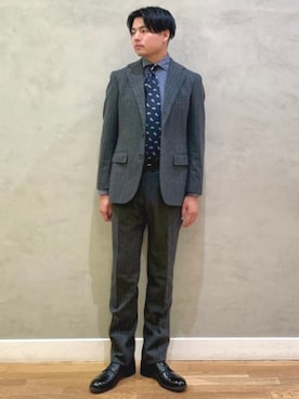 「アイテム（スーツセット）」を使った、BEAMS HEART MENさん（メンズ・178cm）の秋コーディネート