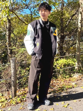 「アイテム（ブルゾン）」を使った、BEAMS HEART MENさん（メンズ・173cm）の秋コーディネート