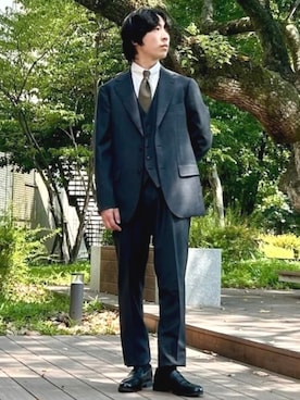 「アイテム（スーツセット）」を使った、BEAMS HEART MENさん（メンズ・170cm）の秋コーディネート