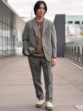 BEAMS HEART MENさん（メンズ・170cm）の冬コーディネート