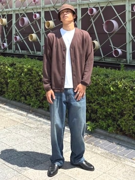 「アイテム（カーディガン/ボレロ）」を使った、BEAMS HEART MENさん（メンズ・173cm）の夏コーディネート