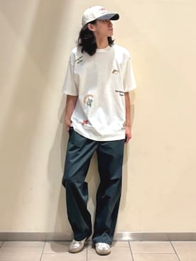 「アイテム（チノパンツ）」を使った、BEAMS HEART MENさん（メンズ・175cm）の夏コーディネート