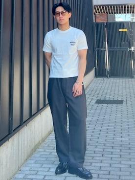 「アイテム（トップス）」を使った、BEAMS HEART MENさん（メンズ・165cm）の夏コーディネート