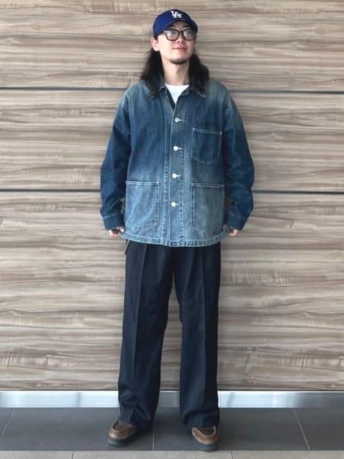 セール】【2色展開】ストライプ 2タック ワイドパンツ（スラックス