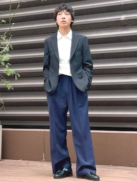 「BEAMS HEART（ビームスハート）のアイテム（テーラードジャケット）」を使った、BEAMS HEART MENさん（メンズ・170cm）の夏コーディネート