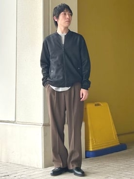 「アイテム（MA-1）」を使った、BEAMS HEART MENさん（メンズ・170cm）の秋コーディネート