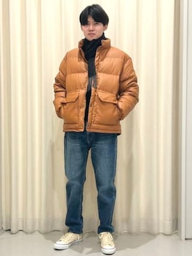 「アイテム（マフラー）」を使った、BEAMS HEART MENさん（メンズ・172cm）の秋コーディネート