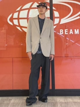 「アイテム（テーラードジャケット）」を使った、BEAMS HEART MENさん（メンズ・175cm）の夏コーディネート