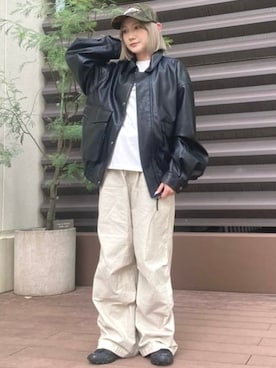 「アイテム（キャップ）」を使った、BEAMS HEART MENさん（レディース・153cm）の秋コーディネート