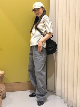 「BEAMS HEART（ビームスハート）のカラー カーブ バギー デニム（デニムパンツ、グレー系）」を使った、BEAMS HEART MENさん（メンズ・170cm）の春コーディネート